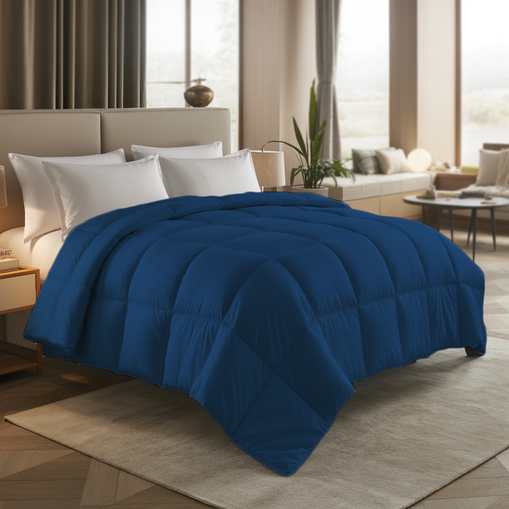 Cloudlite | 100 GSM Comforter – Ultra-Light, Travel, AC-Friendly | Blue