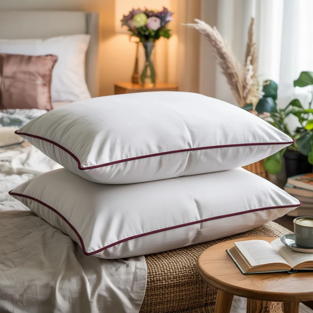 Royal Burgundy Edge Pillow