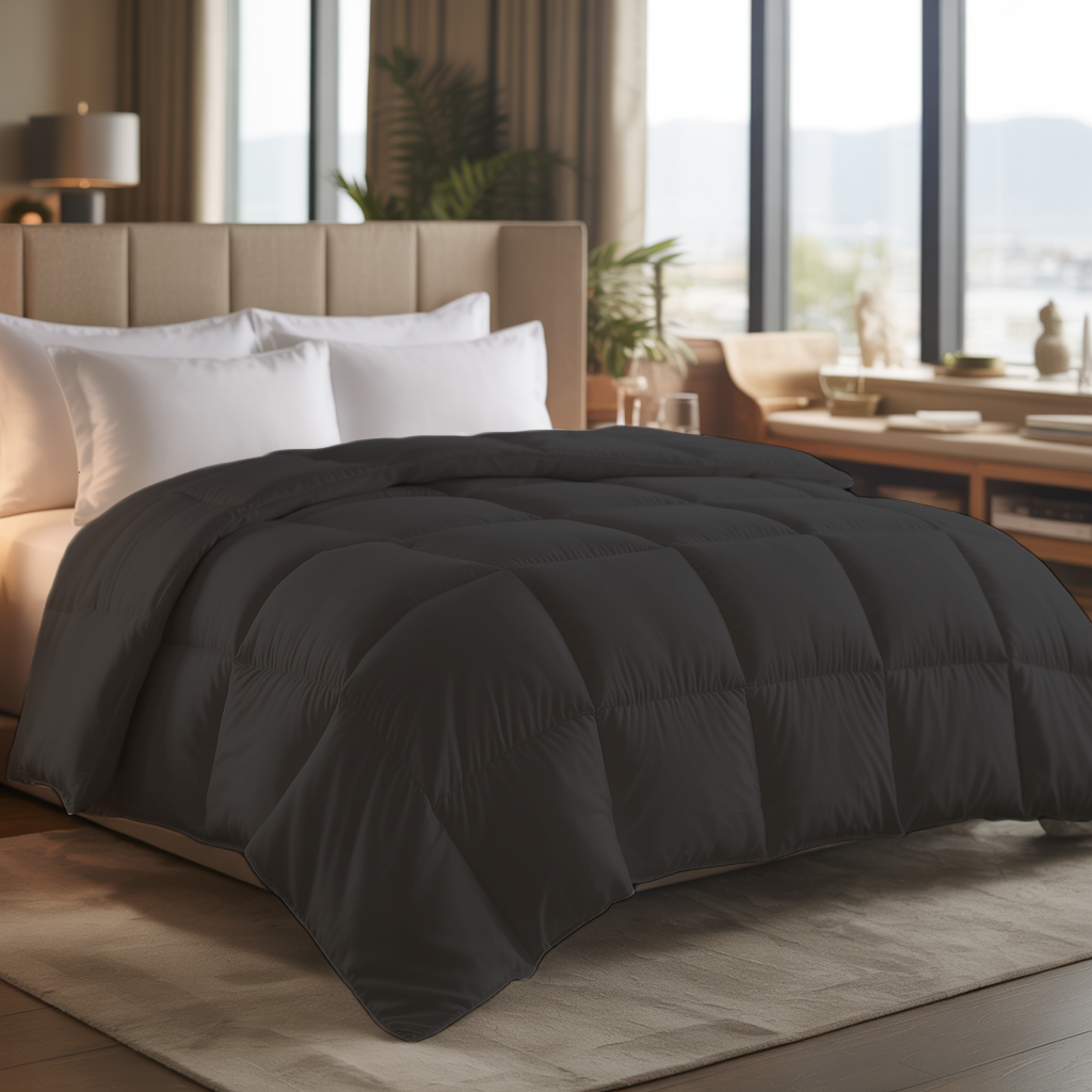 Snuglayer | 300 GSM Comforter – Light Warmth, Summer Nights | Black