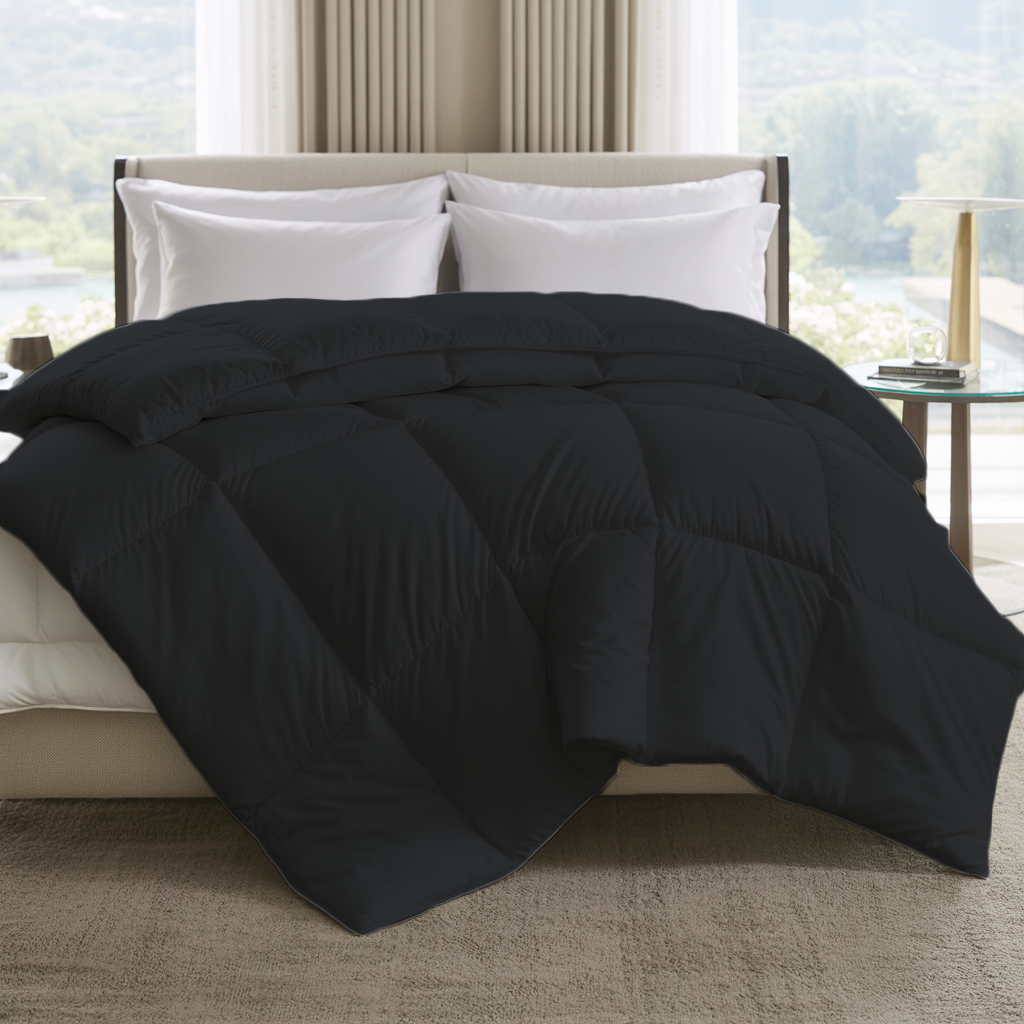 Snuglayer | 300 GSM Comforter – Light Warmth, Summer Nights | Black