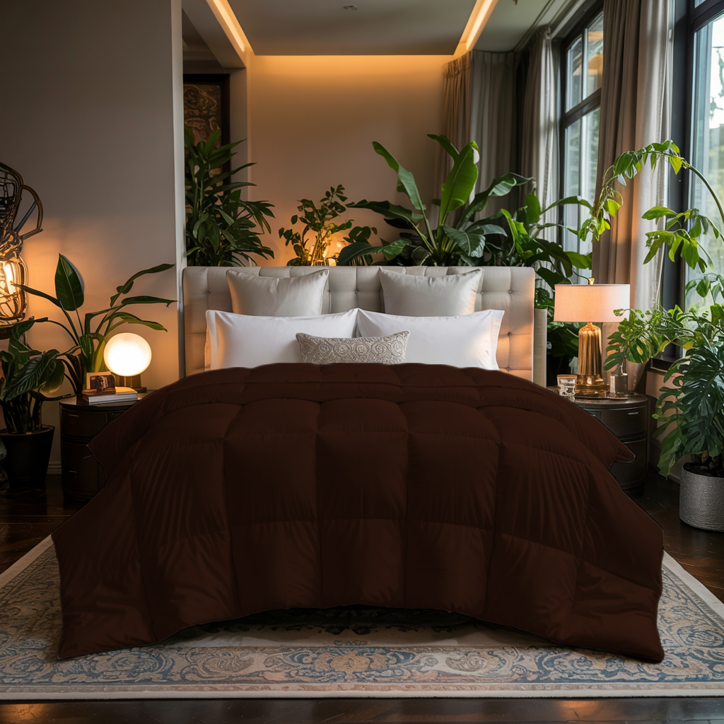 Snuglayer | 300 GSM Comforter – Light Warmth, Summer Nights | Chocolate Brown