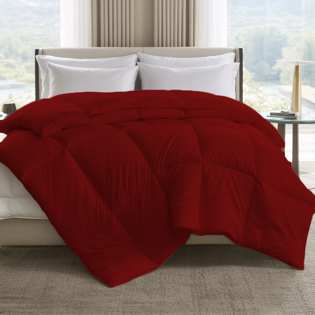 Snuglayer | 300 GSM Comforter – Light Warmth, Summer Nights | Burgundy