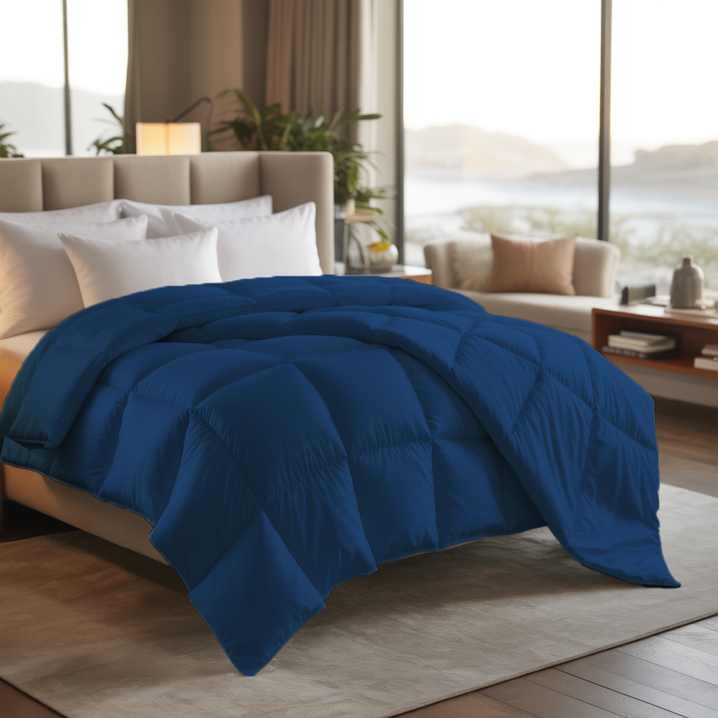 Wrapure | 300 GSM Comforter – All-Season Warmth, Balanced Comfort | Blue