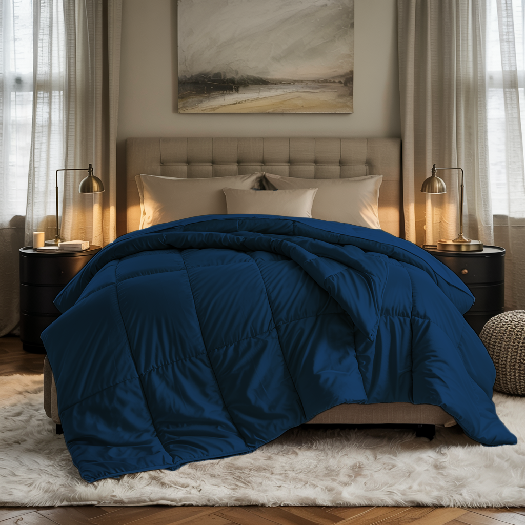 Cloudlite | 100 GSM Comforter – Ultra-Light, Travel, AC-Friendly | Blue