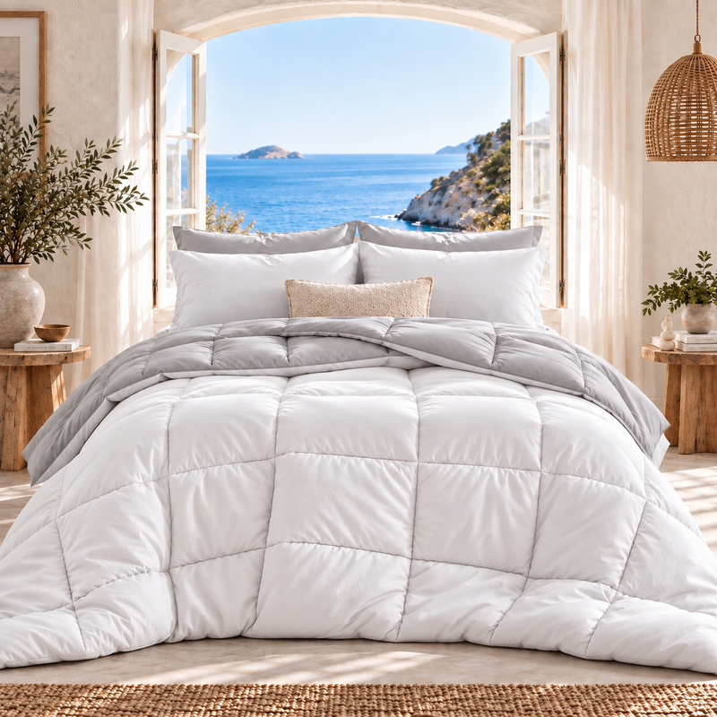 300 GSM All Season Reversible Comforter | White