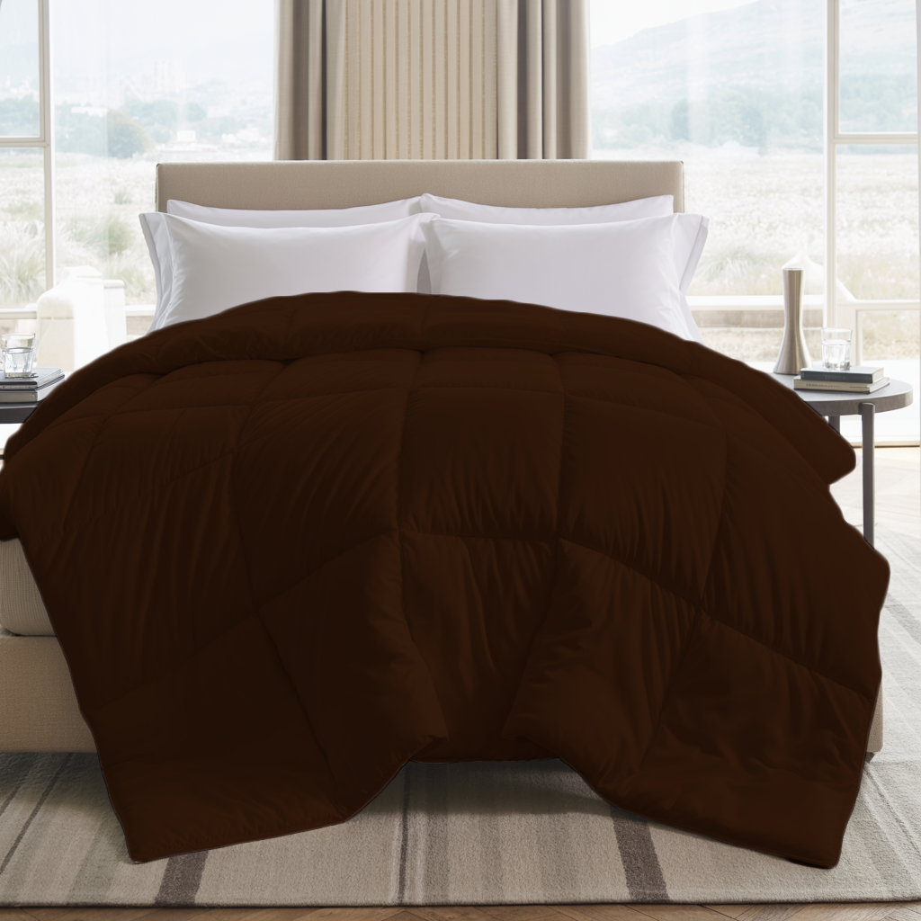 Cloudlite | 100 GSM Comforter – Ultra-Light, Travel, AC-Friendly | Chocolate Brown