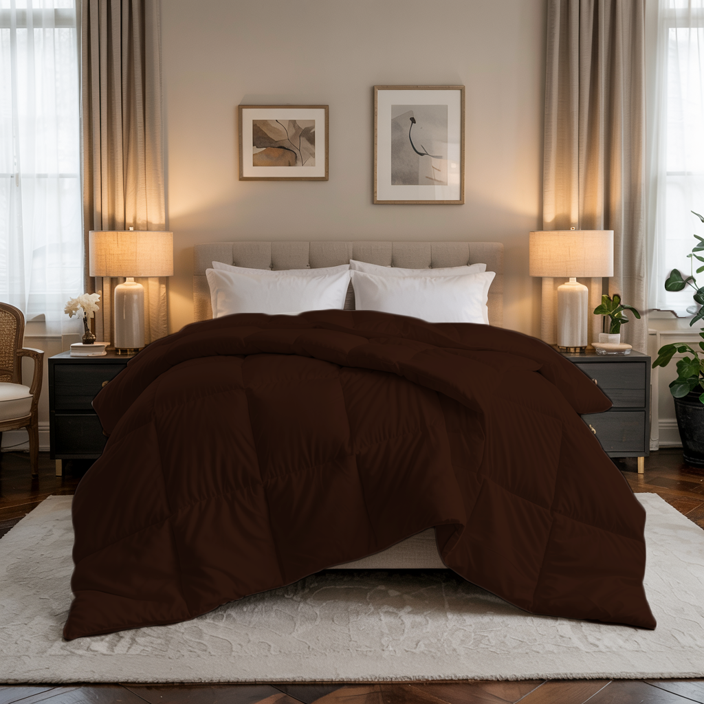 Snuglayer | 300 GSM Comforter – Light Warmth, Summer Nights | Chocolate Brown