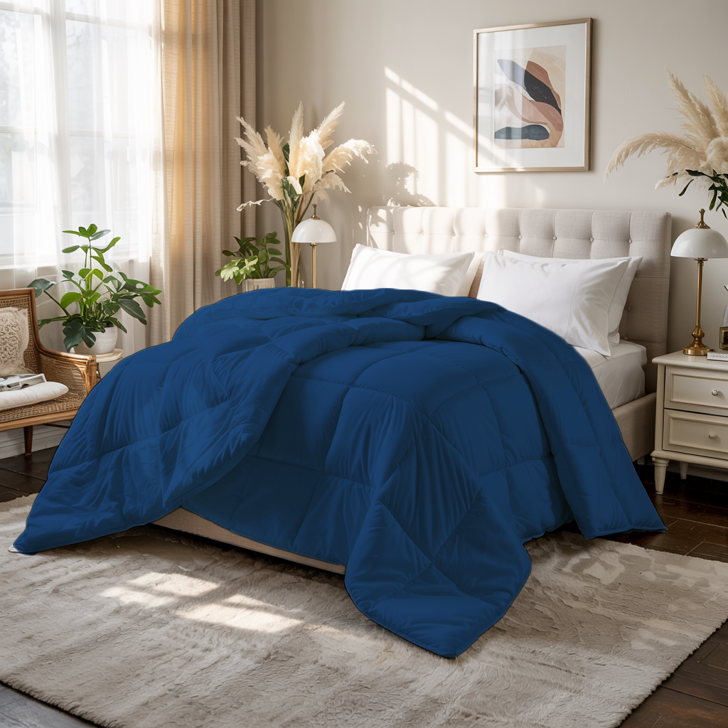 Winterloom | 500 GSM Comforter | Ultra Warm, Plush, Winter-Ready | Blue