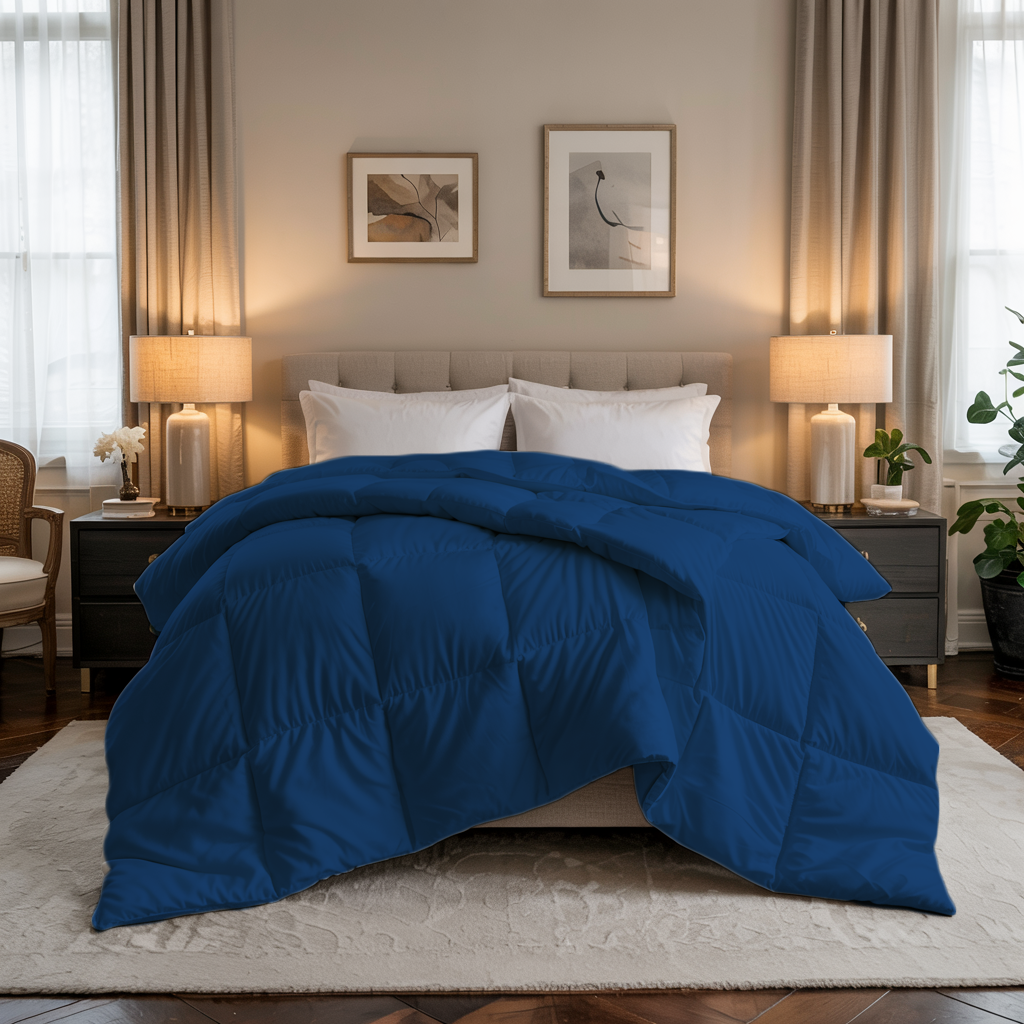 Wrapure | 300 GSM Comforter – All-Season Warmth, Balanced Comfort | Blue